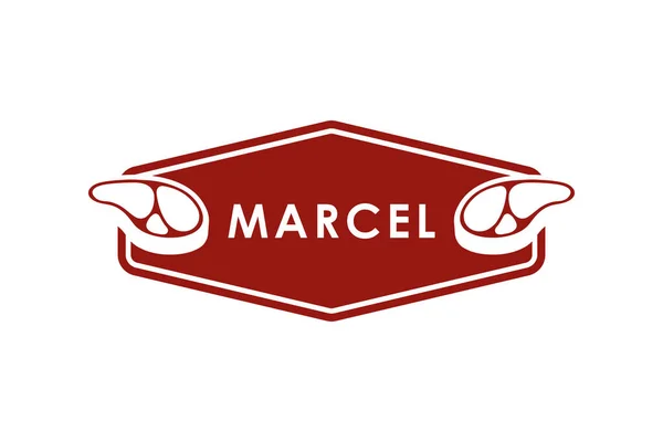 Marcel Et Logosu Tasarım Şablonu et simgesi ile. İş, şirket, cep telefonu, uygulama, restoran vs. için mükemmel