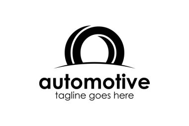 Automotive Logo Design Template with the wheel. Perfect for business, company, restaurant, mobile, app, etc.