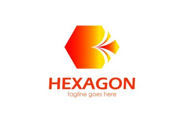 Hexagon Logo Design Template with hexagon. Perfect for business, company, mobile, app, etc.