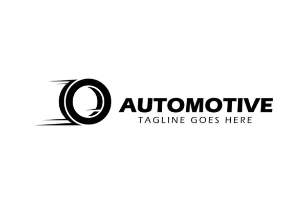 Automotive Logo Design Template Mit Dem Rad Perfekt Für Unternehmen — Stockvektor