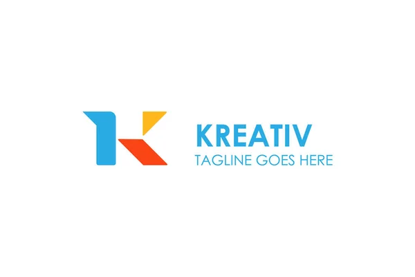 Modello Design Del Logo Kreativ Con Una Lettera Perfetto Affari — Vettoriale Stock