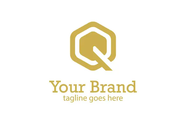 Your Brand Logo Design Template Hexagon Perfect Business Company Mobile — стоковый вектор