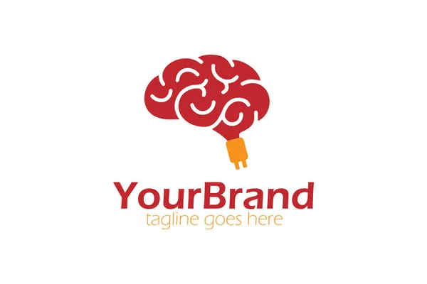 Your Brand Logo Design Template Brain Light Perfect Business Company — стоковый вектор