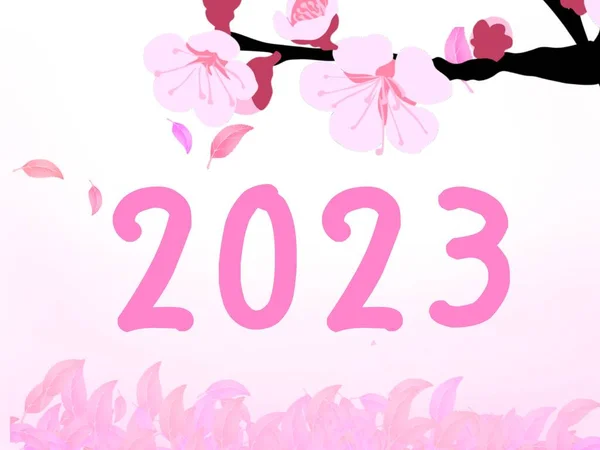 Illustration Pink Flower 2023 — Stock Photo, Image