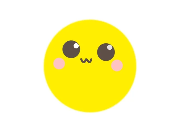 Ilustracja Cute Żółty Imoji — Zdjęcie stockowe