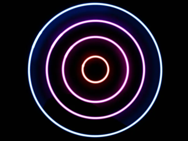 stock image Illustration neon light circle scale 