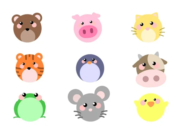 Illustration Nine Animals Icon — Stock Photo, Image