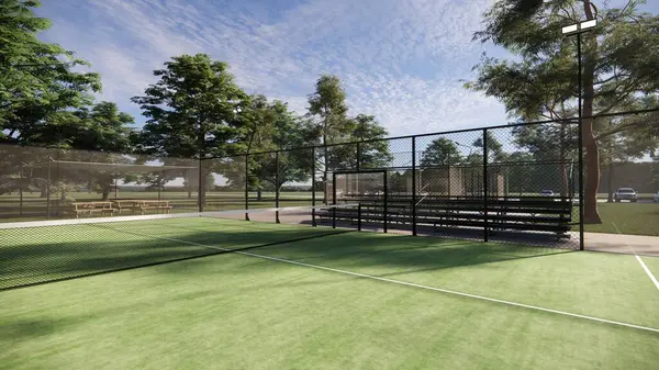 Padel, tenis kortunun 3D görüntülemesi