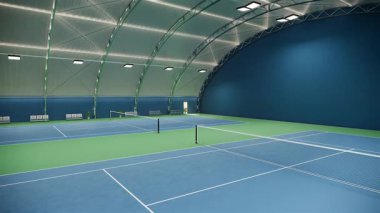 boş kapalı tenis kortu spor kompleksi