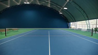 boş kapalı tenis kortu spor kompleksi