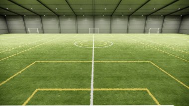 Kapalı Salon Sentetik Çim Futbol Arenası