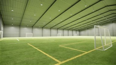 Modern Kapalı Futbol Sahası Çelik Çatı Çekimi