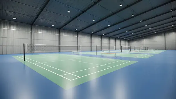 Çok Mahkemeli Minimalist Salon Badminton Merkezi