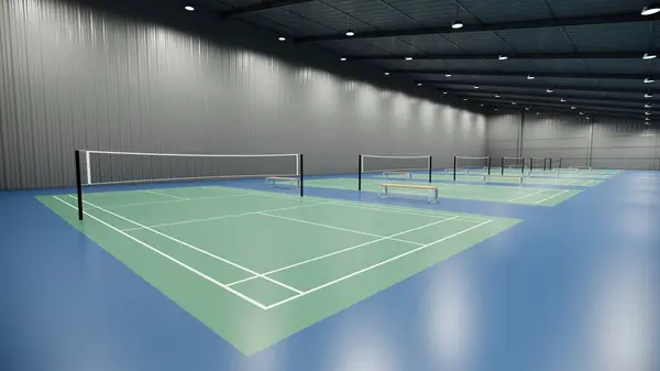 Temiz Tasarımlı Kapalı Salon Badminton Kompleksi