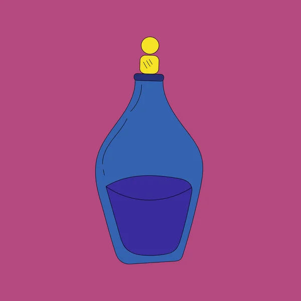 Magic Symbol Potion Bottle — Stock Vector