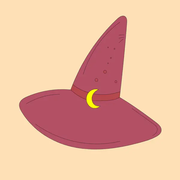 Magical Mystical Symbol Witch Wizard Hat — Stock Vector