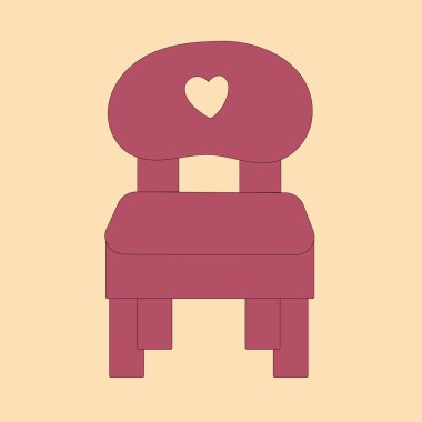 Şirin pembe bebek sandalyesinin vektör görüntüsü