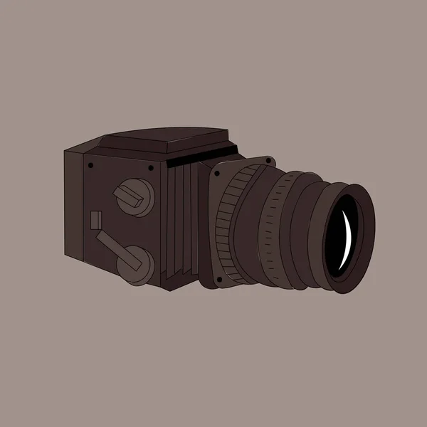 Vektor Illustration Vintage Kamera — Stockvektor