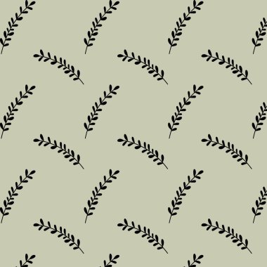 El çizimi sevimli bitki arkaplanı bırakır