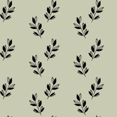 El çizimi sevimli dekoratif bitkiler arka planı