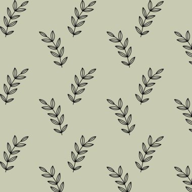 El çizimi deseni sevimli dekoratif bitkiler arka plan dezenfekte