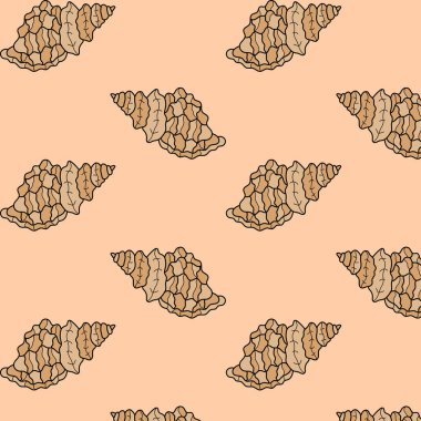 Elle çizilmiş şirin, orijinal midye kabukları.