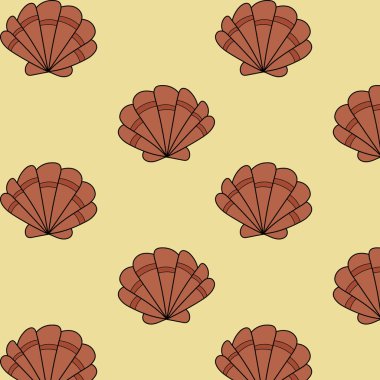 Deniz kabukları ve yumuşakçaların deseni