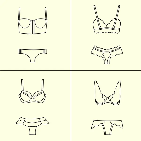 Kadınlar için bir çift şirin dantel bikini.