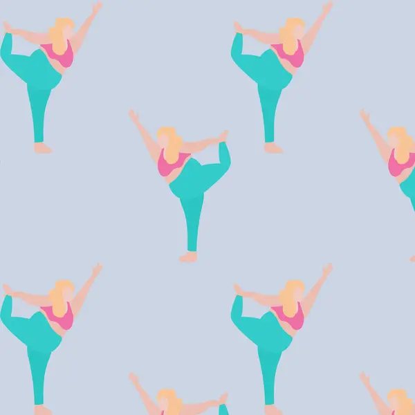 Kızlar spor yogası yapıyor.