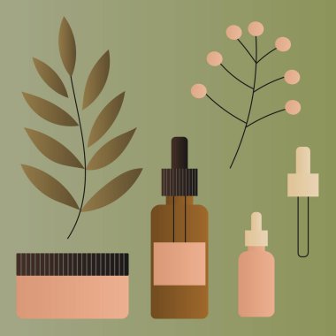 Kişisel bakım, serum, krem için kozmetik ürünleri,