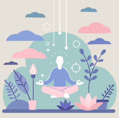 Elle çizilmiş zihinsel sağlık uyumu.