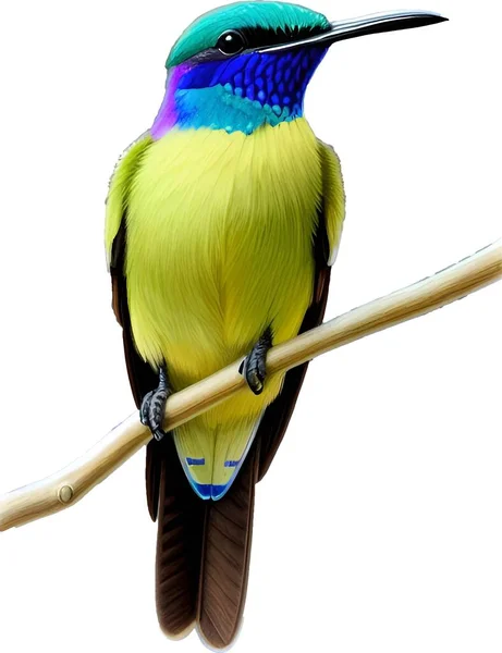 Trevlig Kolibri Penna Rita Vektor Vektorillustration — Stock vektor
