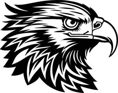 Harika ve güçlü kartal amblemi sanat vektörü. Vektör illüstrasyonu