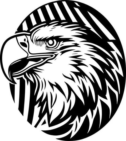 Super Poderosa Águia Emblema Arte Vetor Ilustração Vetorial —  Vetores de Stock