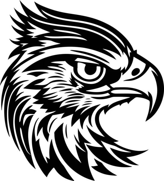 Tirando Fôlego Poderoso Hawk Emblema Arte Vetor Ilustração Vetorial —  Vetores de Stock