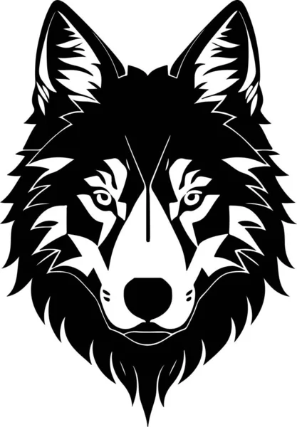 Buitengewone Krachtige Wolf Embleem Kunst Vector Vectorillustratie — Stockvector