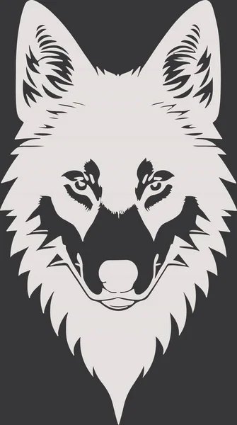 Fantastische Krachtige Wolf Embleem Kunst Vector Vectorillustratie — Stockvector