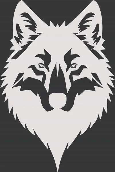 Grote Krachtige Wolf Embleem Kunst Vector Vectorillustratie — Stockvector