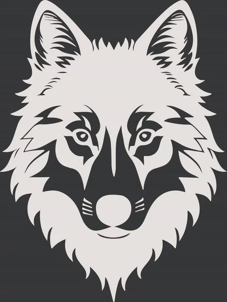 Fantástico Poderoso Lobo Emblema Arte Vetor Ilustração Vetorial —  Vetores de Stock