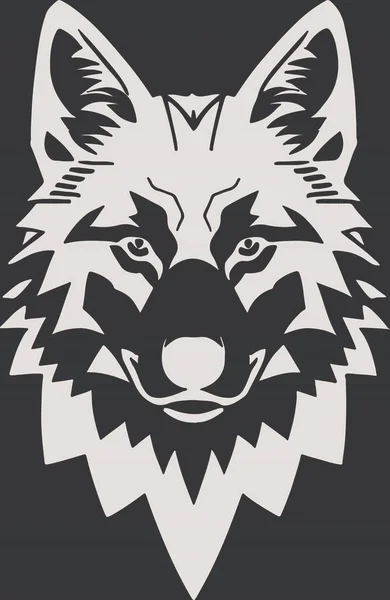 Mooie Krachtige Wolf Embleem Kunst Vector Vectorillustratie — Stockvector
