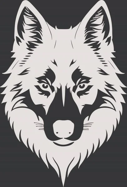 Adembenemende Krachtige Wolf Embleem Kunst Vector Vectorillustratie — Stockvector