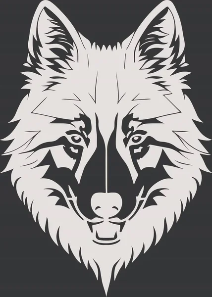 Geweldige Krachtige Wolf Embleem Kunst Vector Vectorillustratie — Stockvector