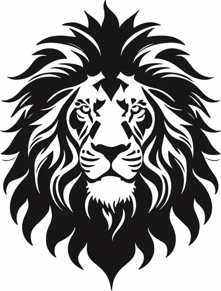 Fantástico Poderoso Leão Emblema Arte Vetor Ilustração Vetorial —  Vetores de Stock