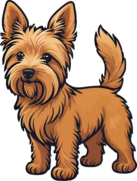 Chiot Art Terrier Vecteur Incroyable Adorable Illustration Vectorielle — Image vectorielle