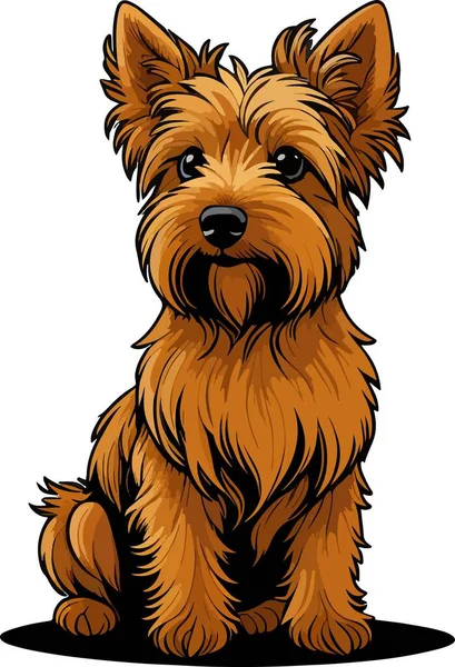 Super Charmant Chiot Vecteur Art Terrier Illustration Vectorielle — Image vectorielle