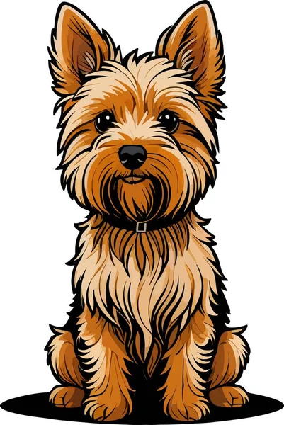 Chiot Art Terrier Couper Souffle Charmant Vecteur Illustration Vectorielle — Image vectorielle