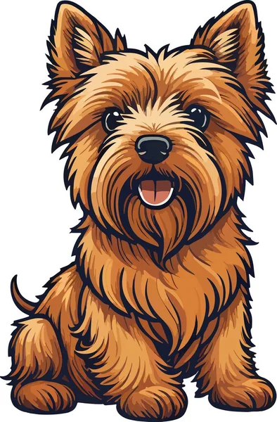 Fantástico Encantador Vector Arte Terrier Cachorro Ilustración Vectorial — Vector de stock