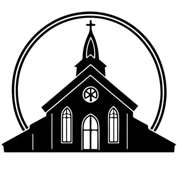 Υπέροχη Και Υπέροχη Χριστιανική Εκκλησία Διανυσματική Τέχνη Εικονογράφηση Διανύσματος — Διανυσματικό Αρχείο