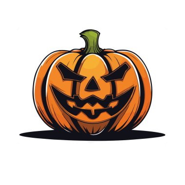 Olağanüstü ve güzel Cadılar Bayramı Balkabağı vektör sanatı. Vektör illüstrasyonu