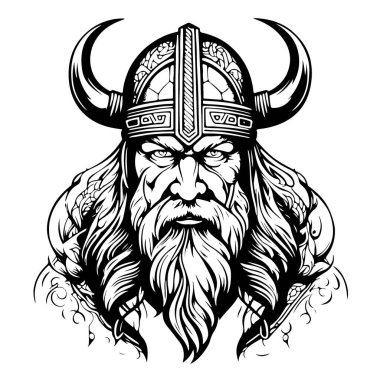 Viking sembolü inanılmaz güzel bir vektör sanatı. Vektör illüstrasyonu
